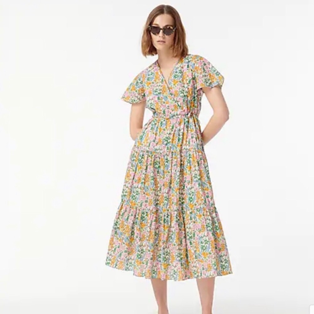 Faux-wrap dress in Liberty® Mini Floral Walk